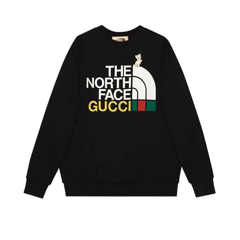 the north face gucci sweatshirt black